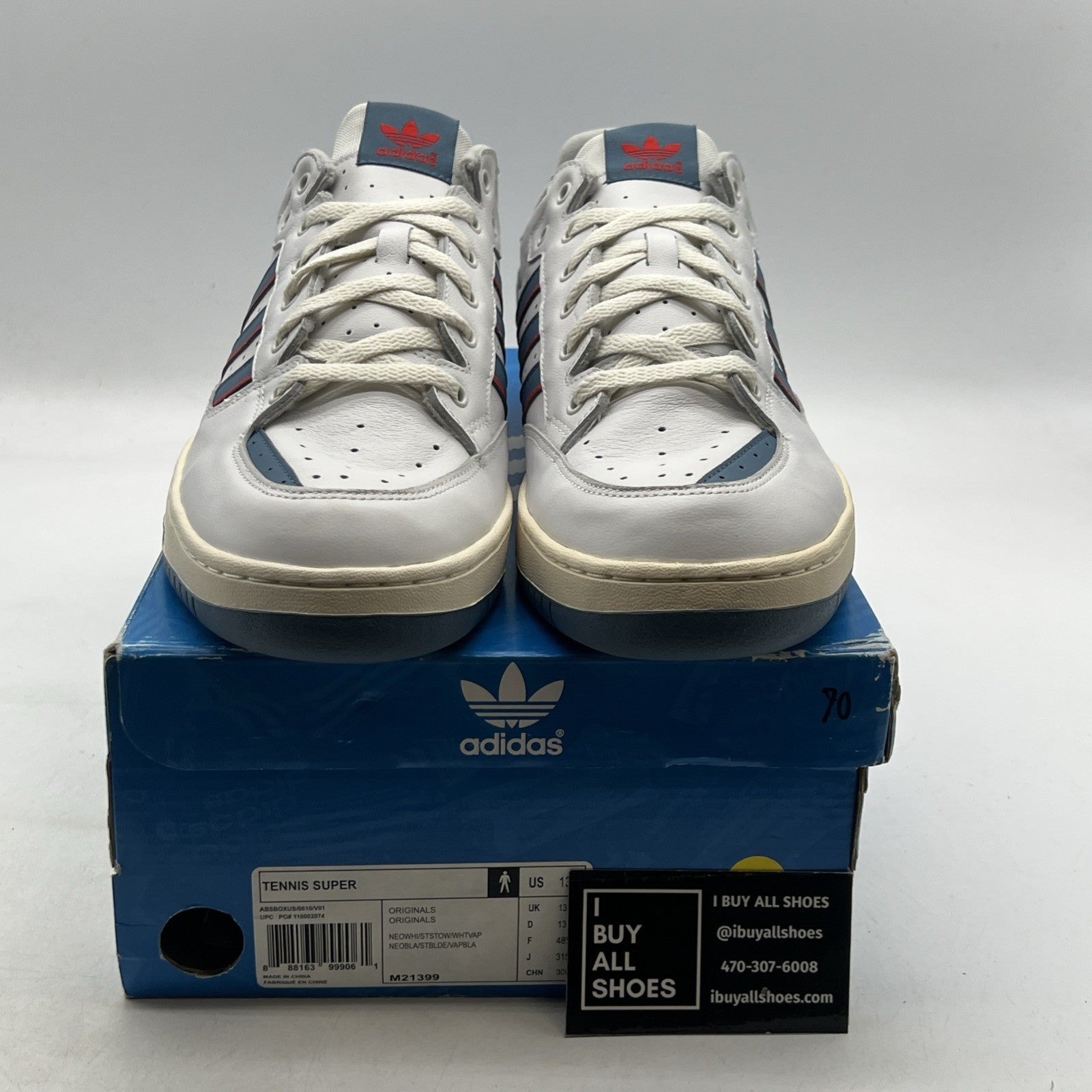 Size 13 - Adidas Tennis Super Ivan Lendl Supreme gebraucht (M21399)