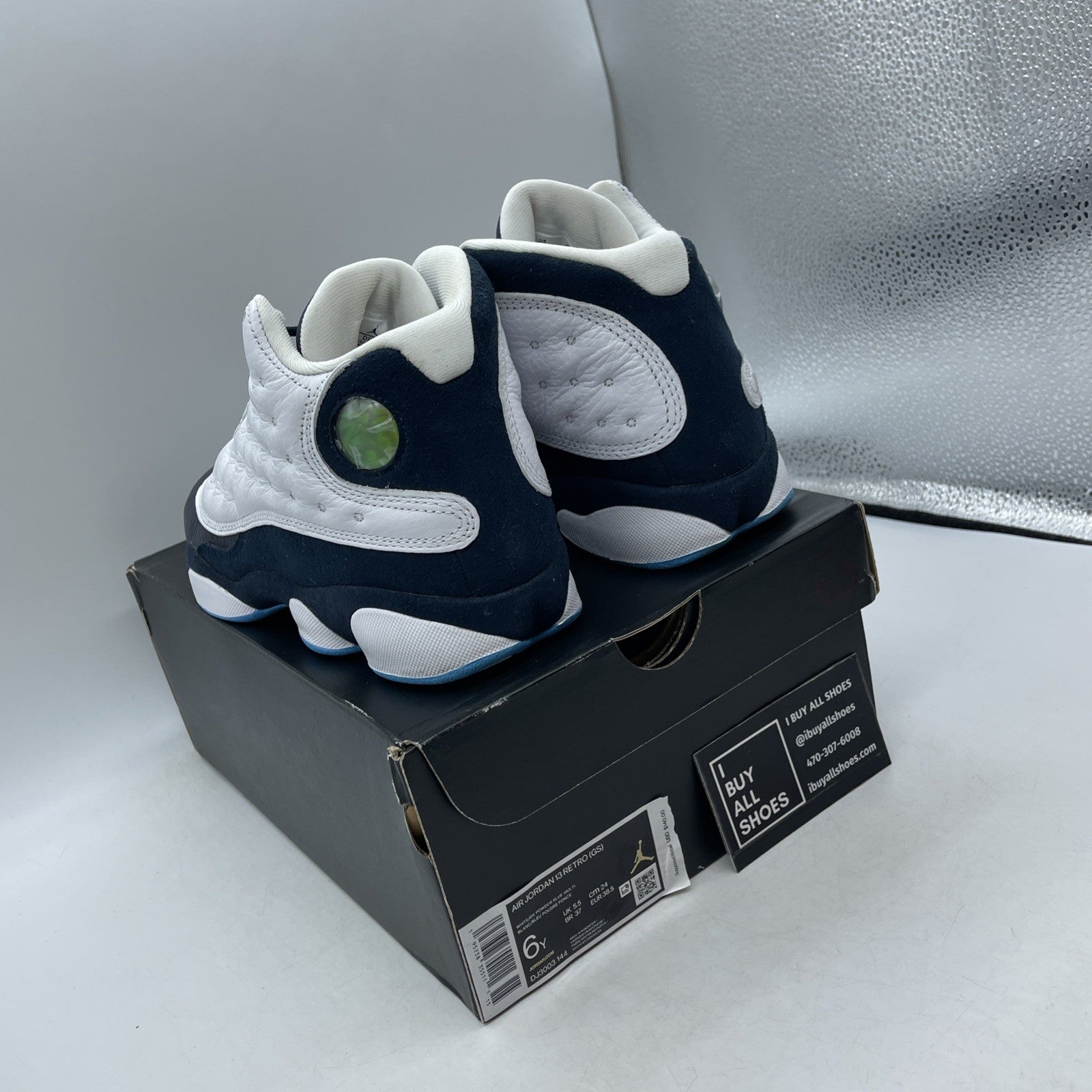 Size 6Y (GS) - Air Jordan 13 Retro Mid Obsidian 2021 (DJ3003-144)