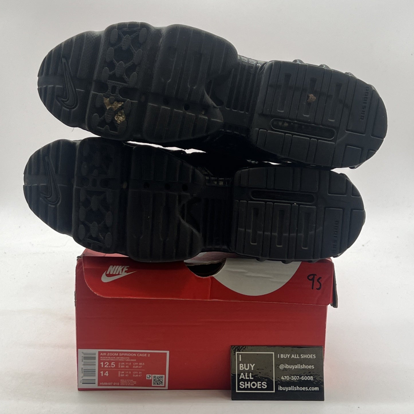 Size 12.5 - Nike Air Zoom Spiridon Cage 2 Black Anthracite (HM8497-010)