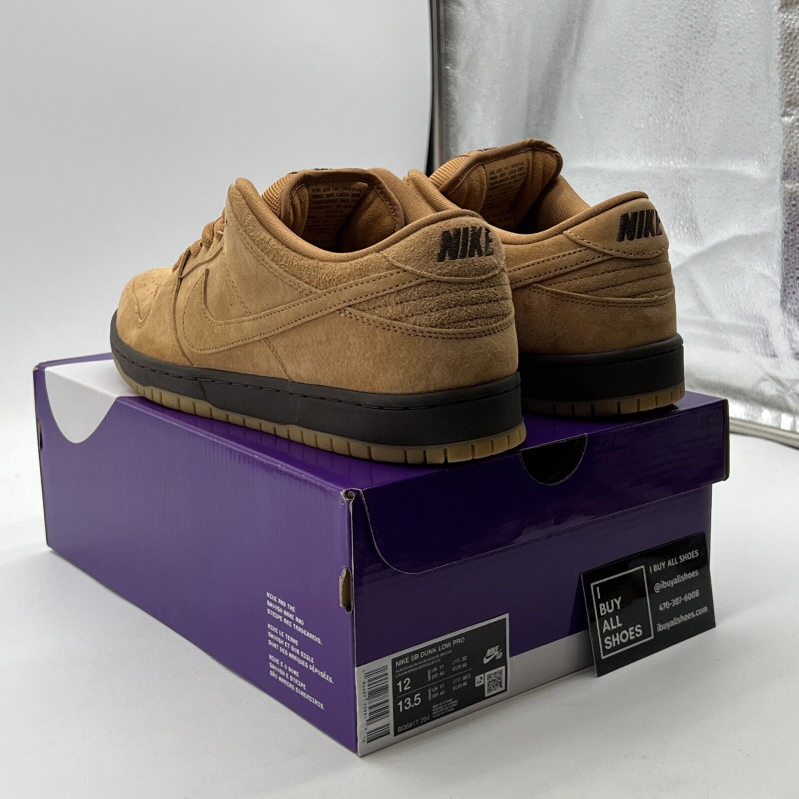 Size 12 - Nike Dunk Pro SB Low Wheat Mocha (BQ6817-204)