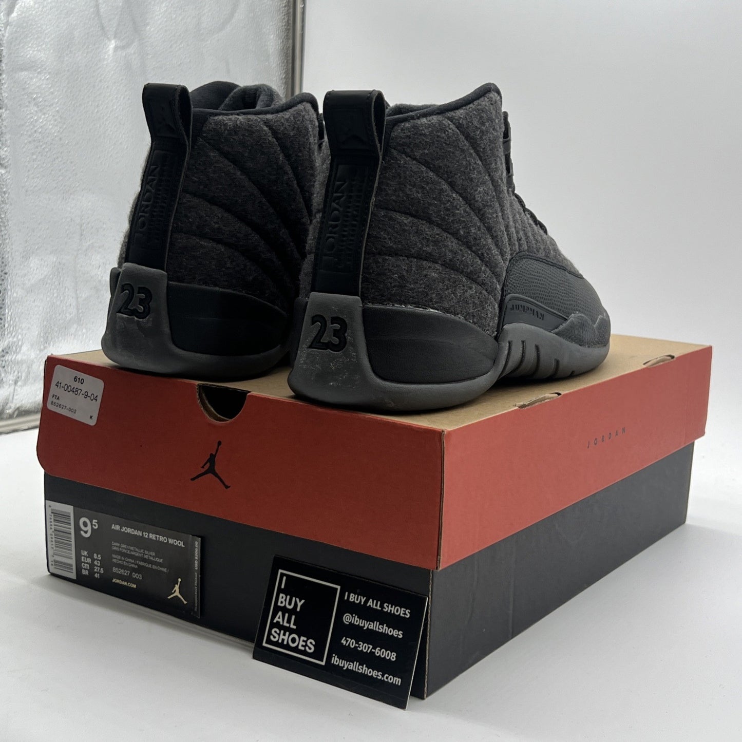Size 9.5 - Air Jordan 12 Retro Wool (852627-003)