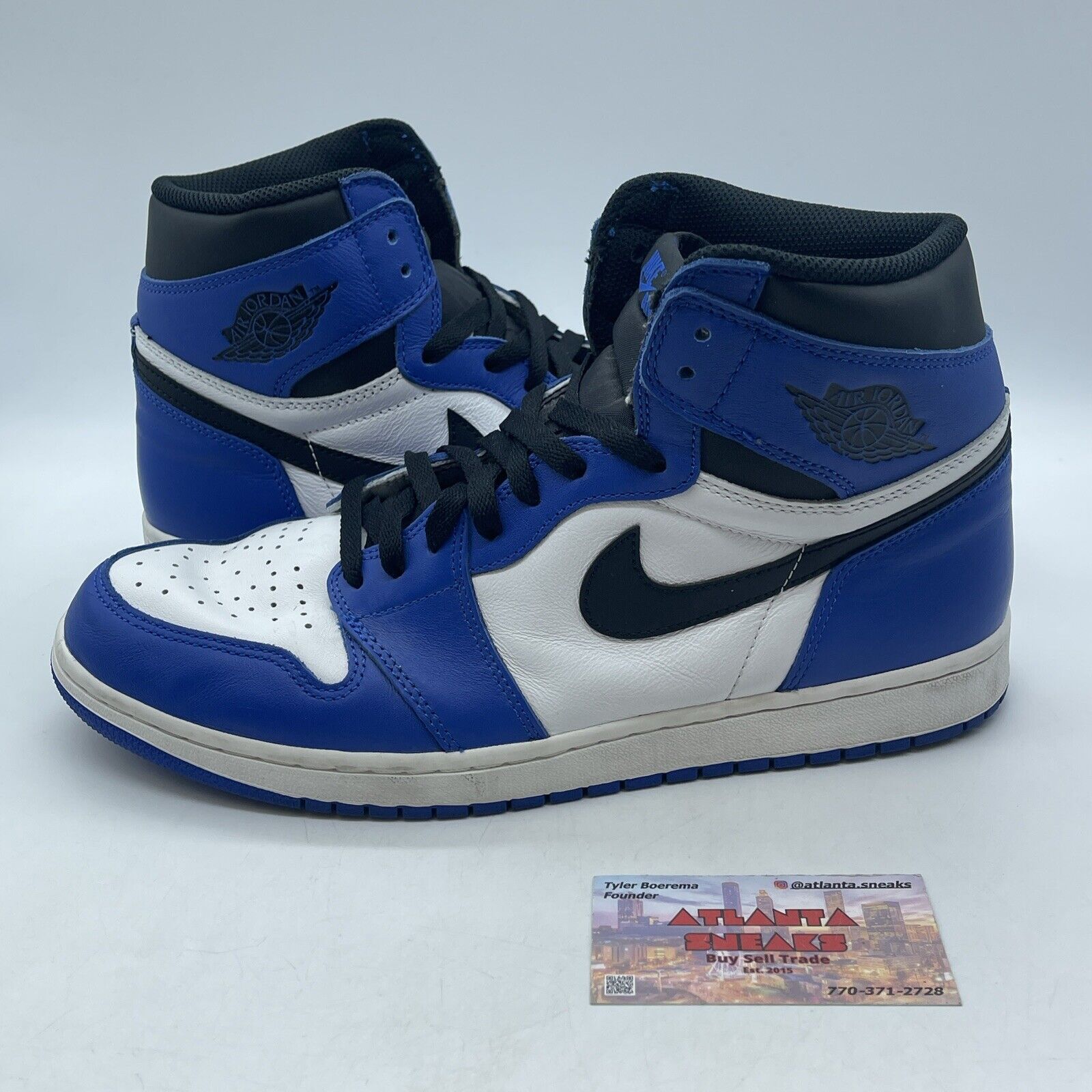 Size 11.5 - Jordan 1 Retro High OG Game Royal 2018 Blue Black White (555088-403)