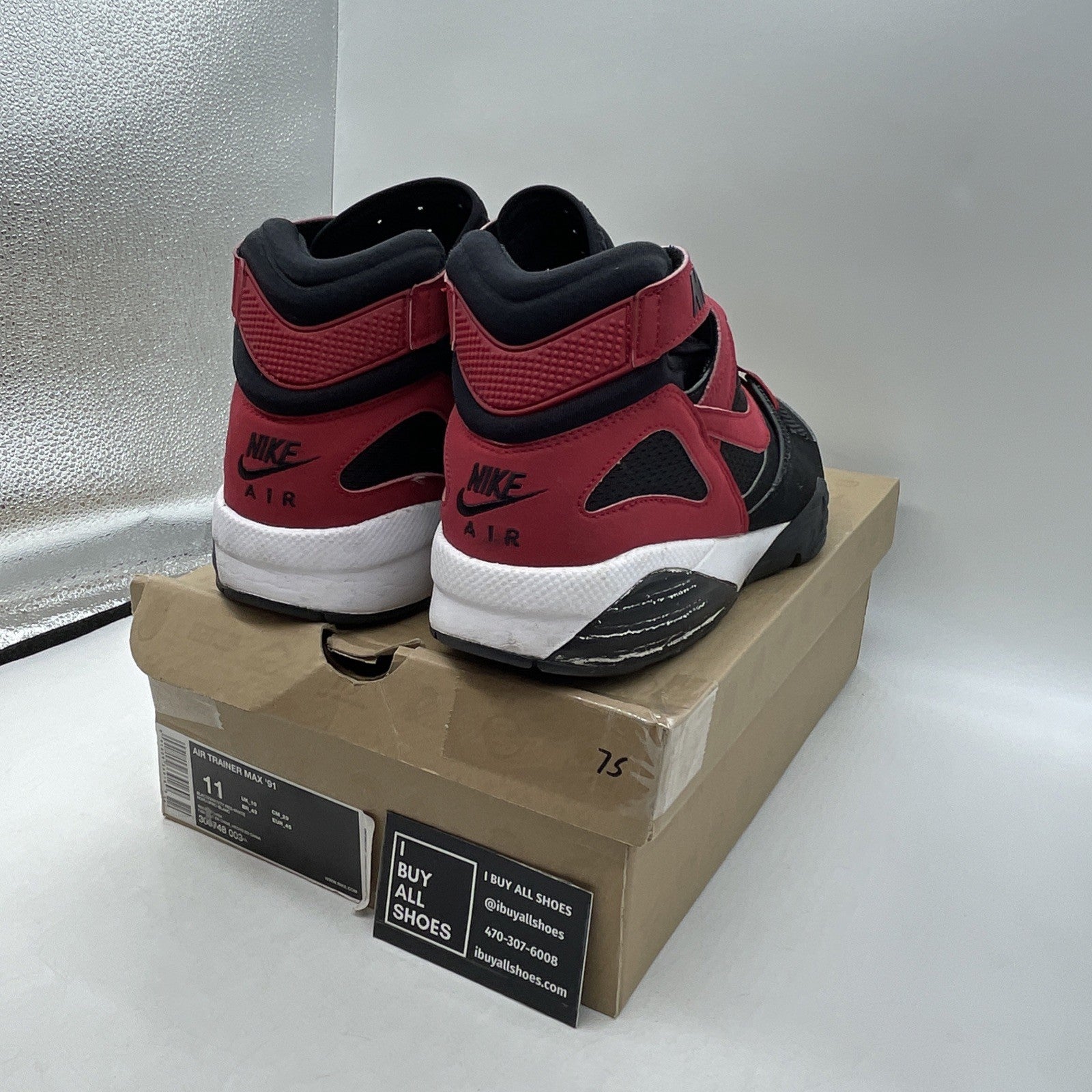 Size 11 - Nike Air Trainer Max 91 Black Varsity Red (309748-003)