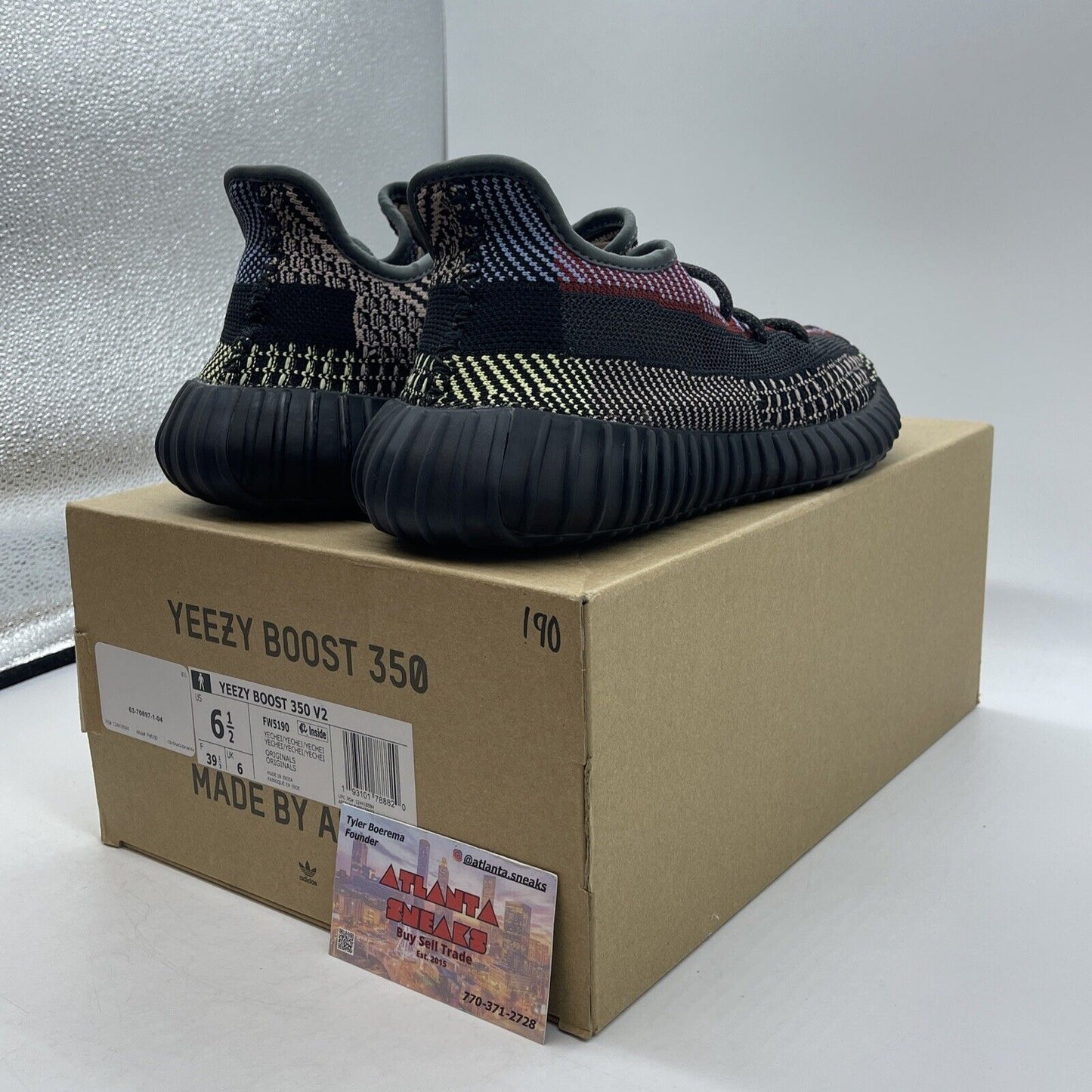 Size 6.5 - adidas Yeezy Boost 350 V2 Yecheil Non-Reflective Black (FW5190)