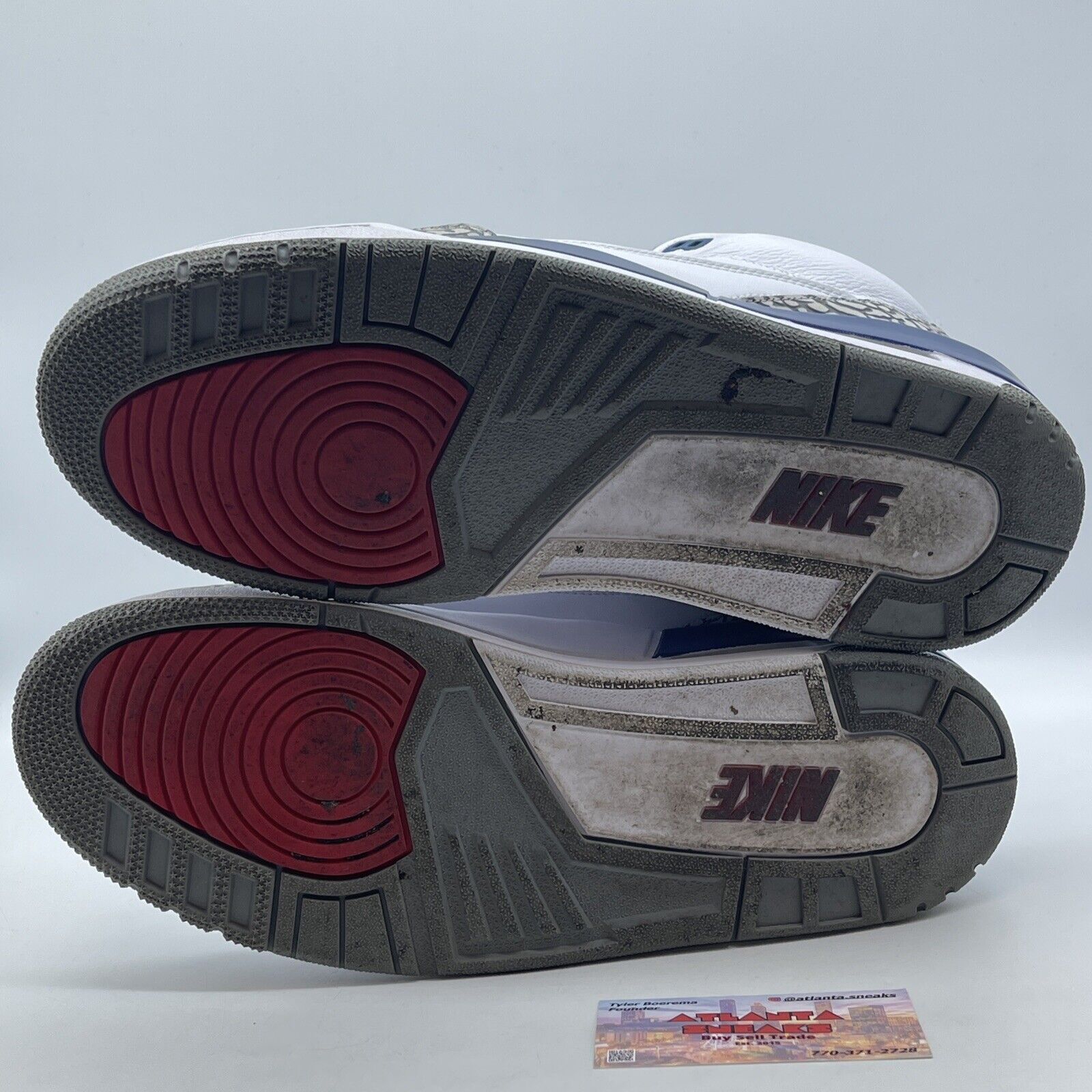 Size 11.5 - Jordan 3 Retro OG Mid True Blue Gray Red White (854262-106)