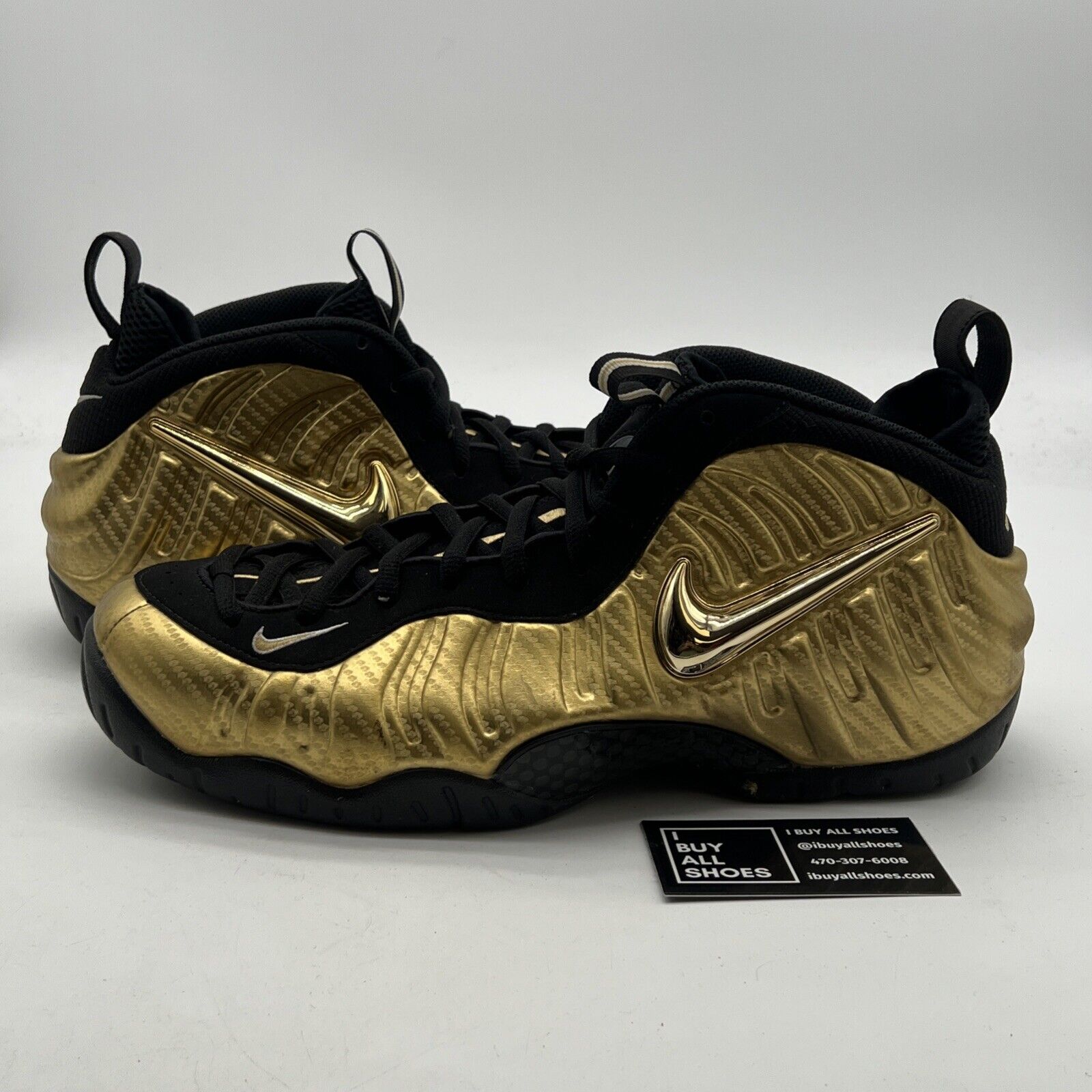 Size 13 - Nike Air Foamposite Pro Metallic Gold (624041-701)