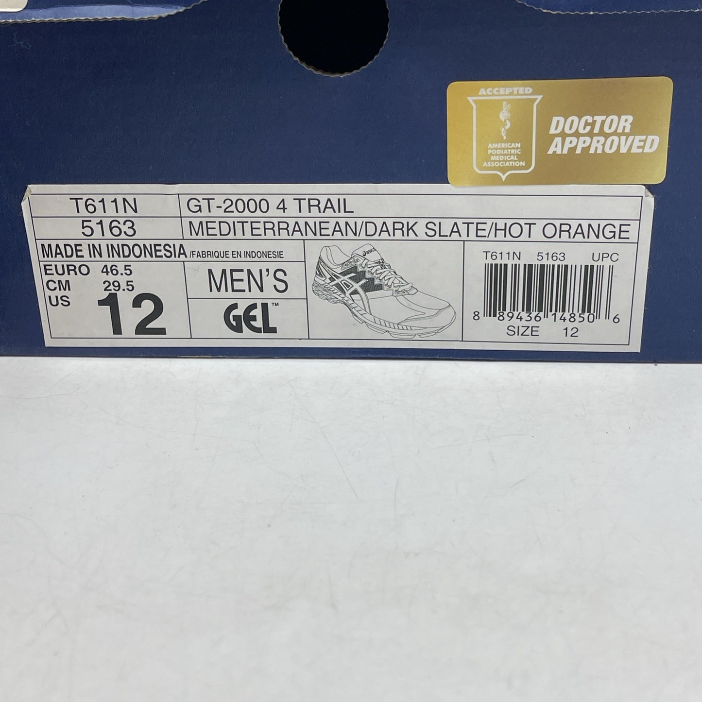 Size 12 - Asics GT-2000 4 Blue Grey Camo  (T611N)