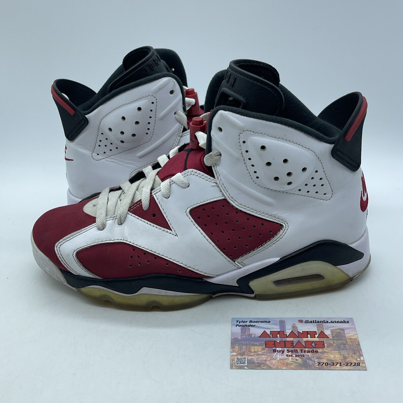 Size 8.5 - Jordan 6 Retro OG Mid Carmine Red Suede White Leather (CT8529-106)