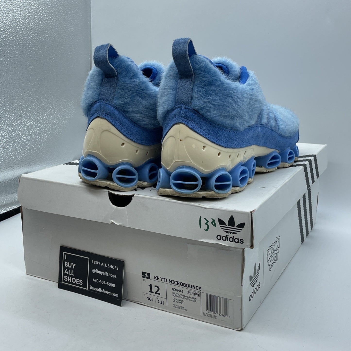 Size 12 - adidas Kerwin Frost x Microbounce T1 YTI Blue Suede (GX6446)