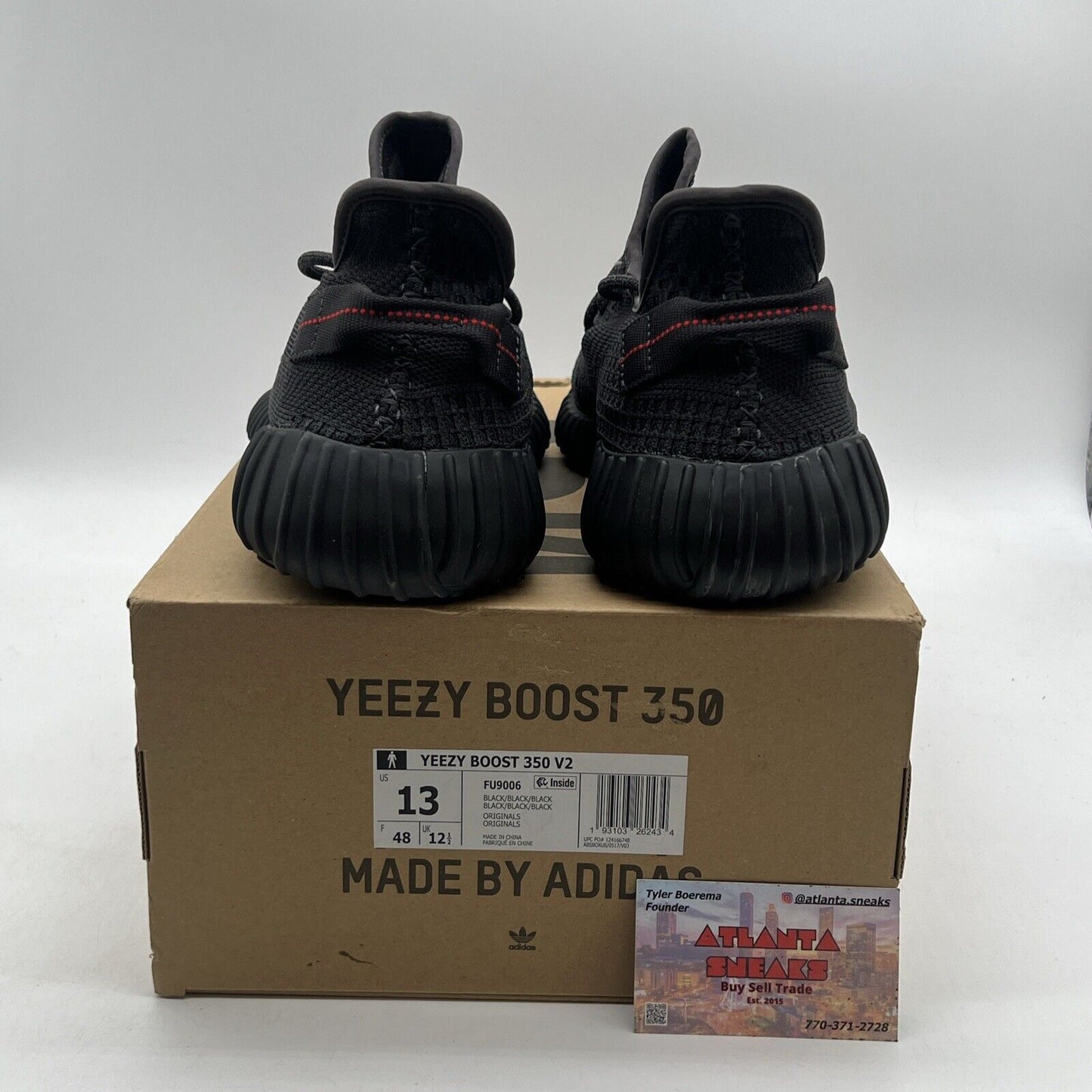 Size 13 - adidas Yeezy Boost 350 V2 Low Black Non-Reflective (FU9006)