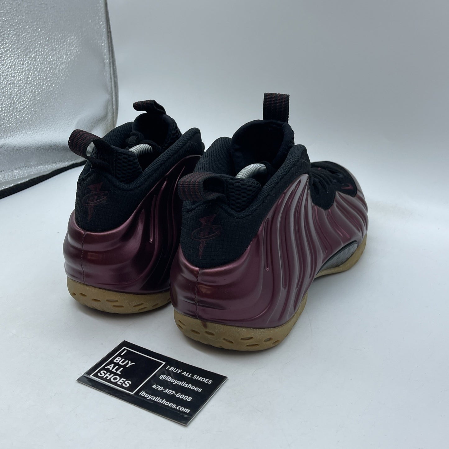 Size 9.5 - Nike Air Foamposite One Night Maroon Black Suede (314996-601)