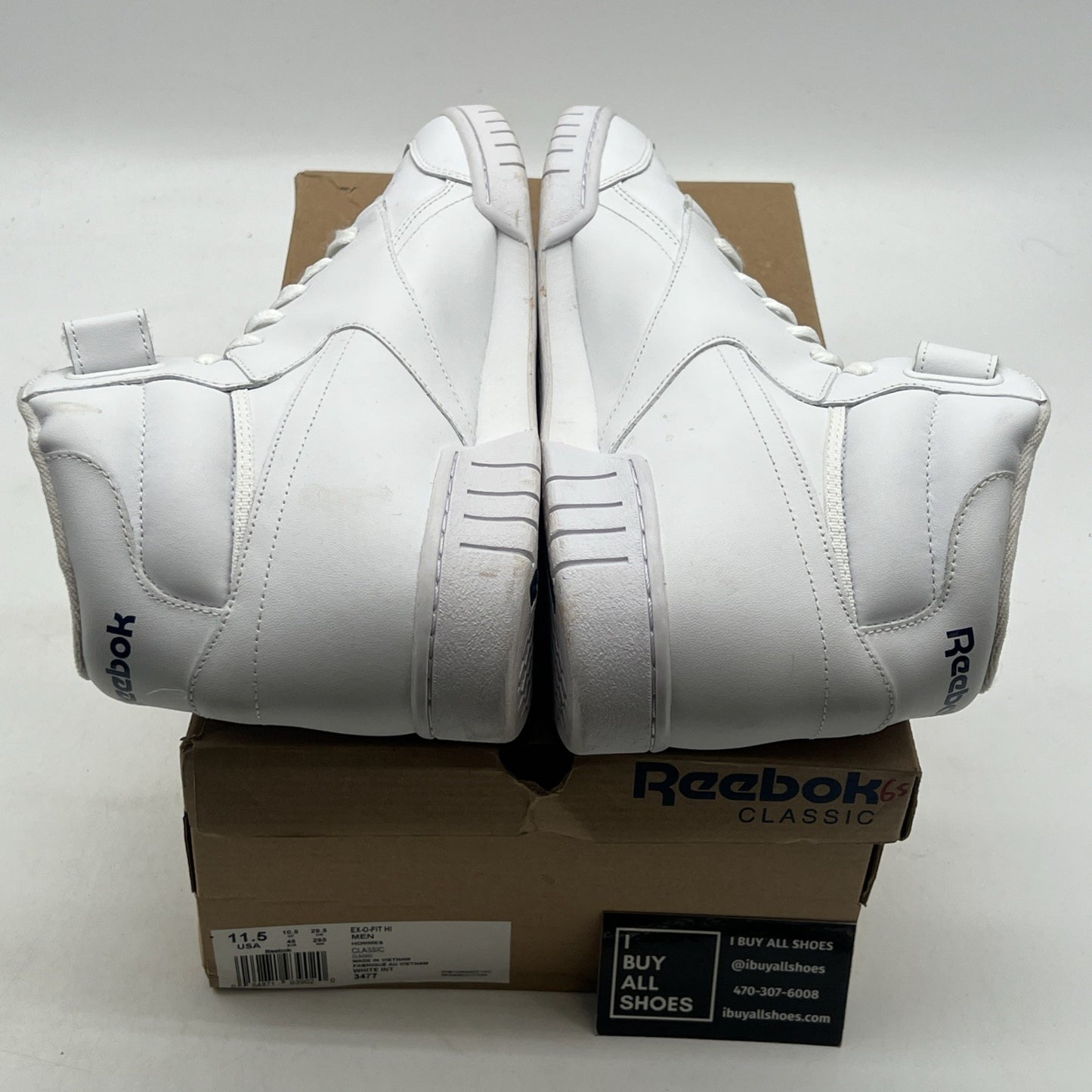 Size 11.5 - Reebok Classic Mens Exofit Hi White 3477 NWOB OG Lifestyle Retro NOS