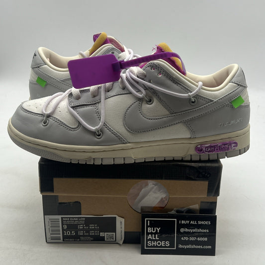 Size 9 - Off-White x Nike Dunk Low Lot 03 of 50 (DM1602-118)