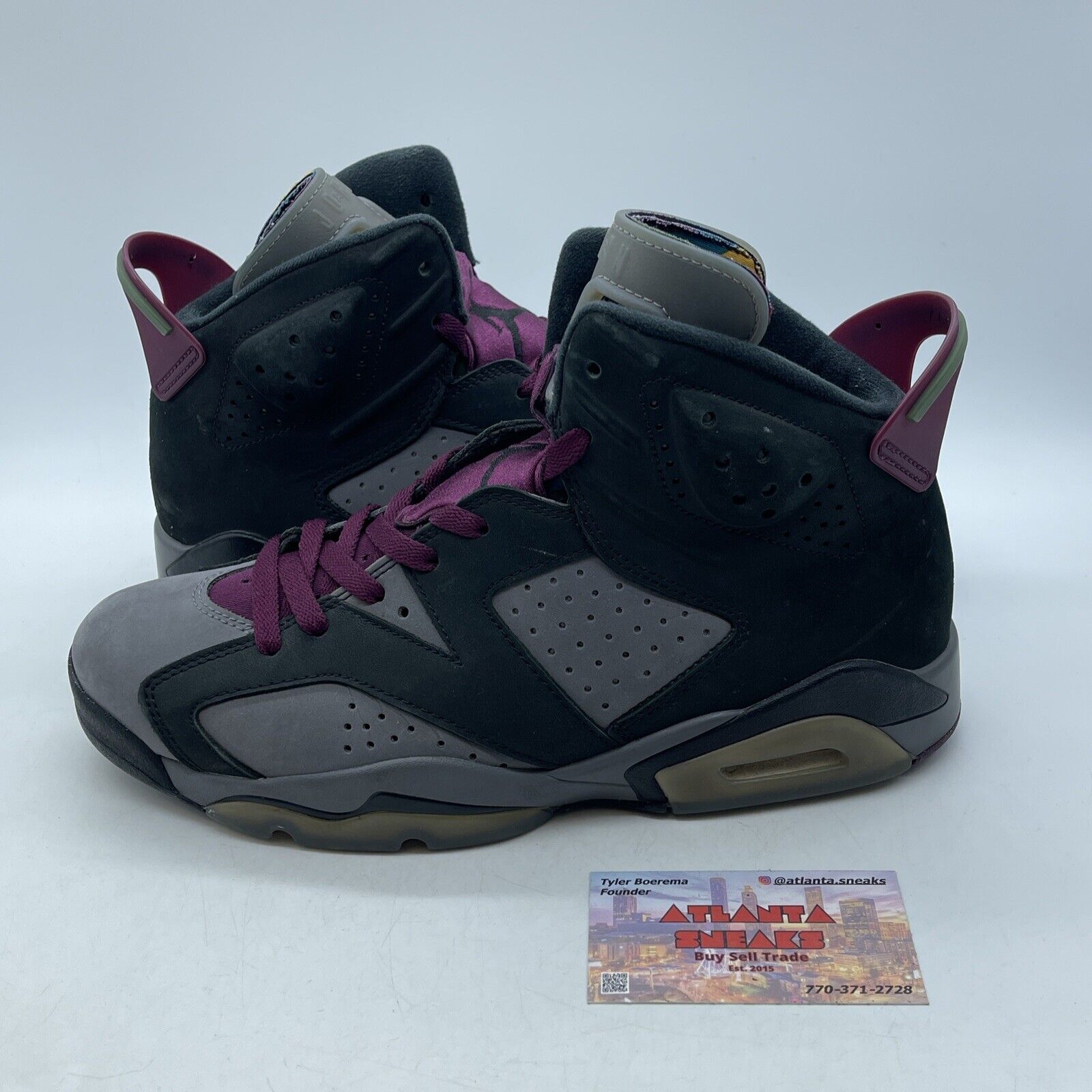 Size 9 - Jordan 6 Bordeaux Burgundy Black Grey Suede Leather (CT8529-063)