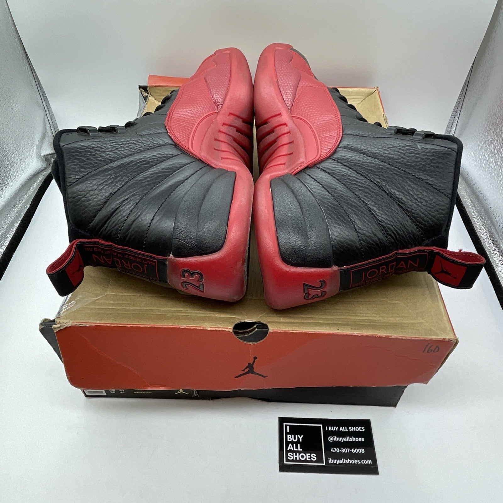 Size 12 - Air Jordan 12 Retro 2025 Flu Game Black Red Leather (130690-002)