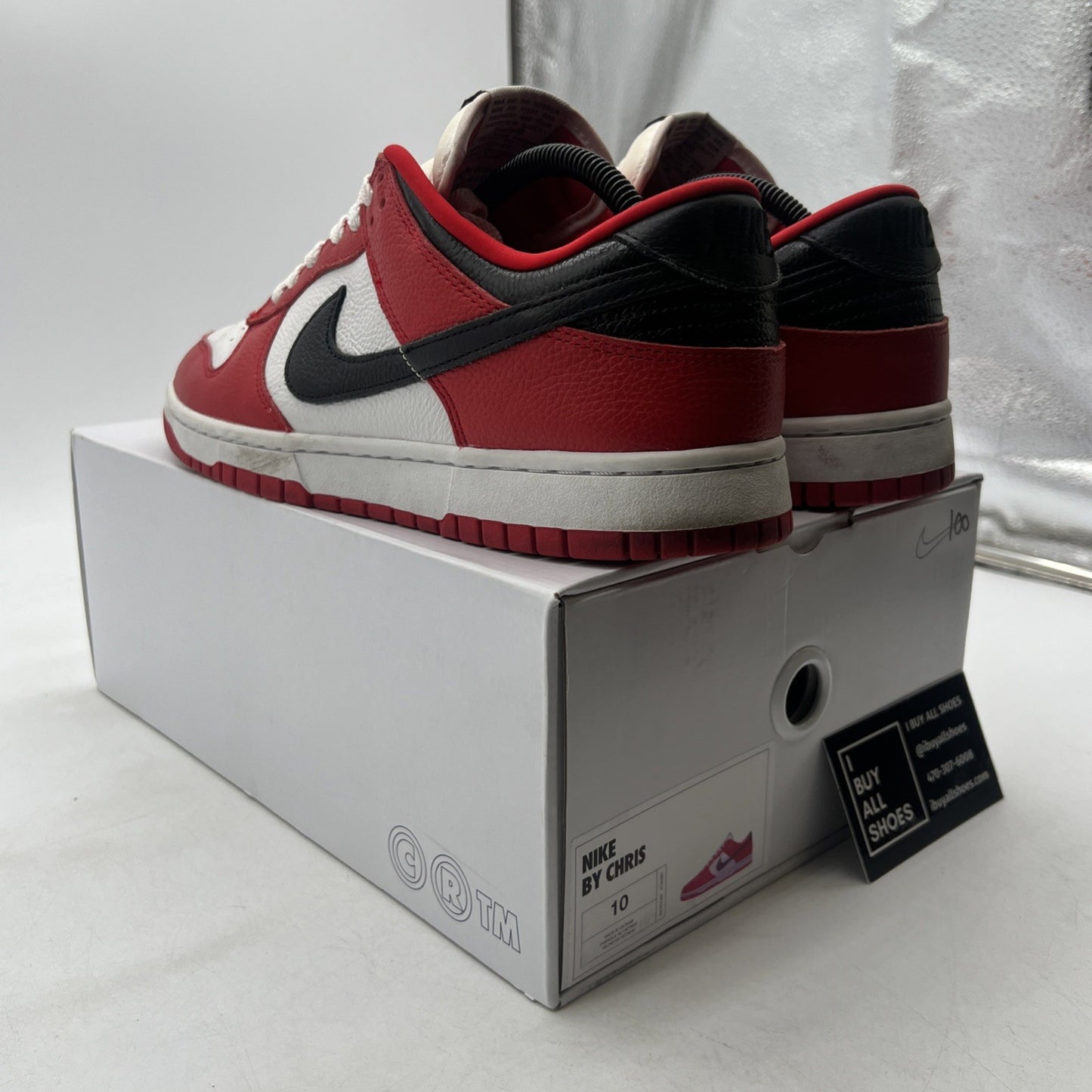 Size 10 - Nike Dunk Low By You “Chicago” Custom Men’s (AH7979-992)