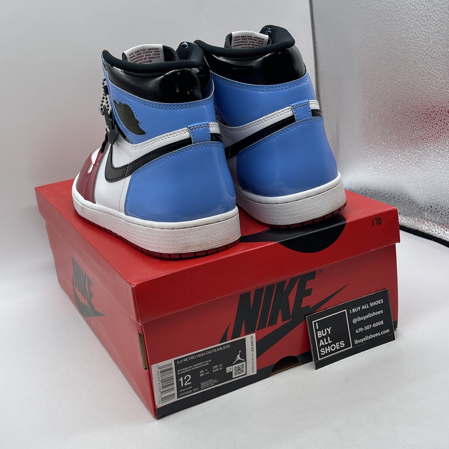 Size 12 - Jordan 1 Retro OG High Fearless Blue Red White Leather (CK5666-100)