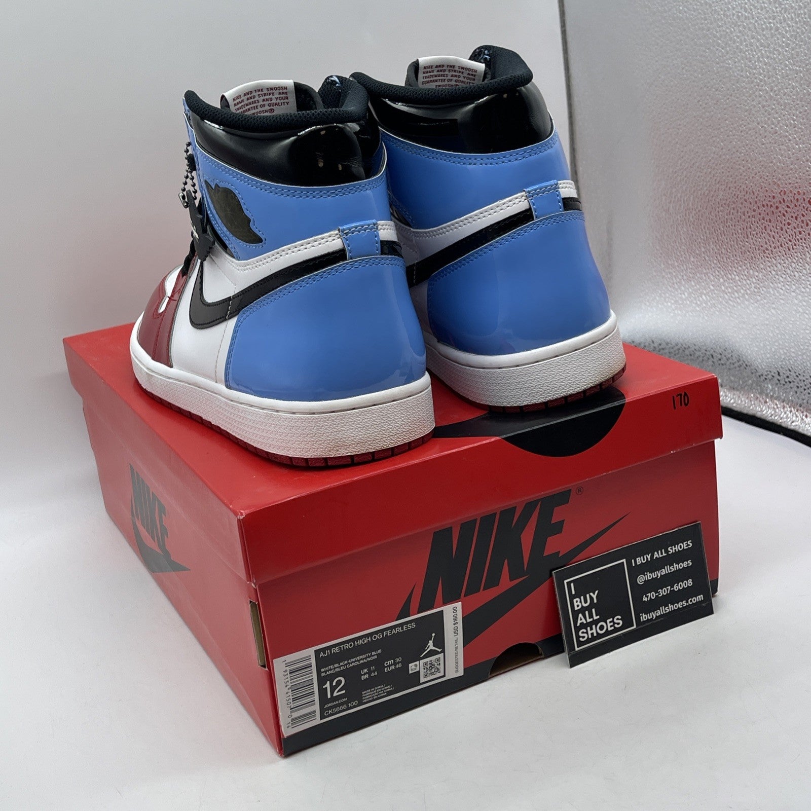 Size 12 - Jordan 1 Retro OG High Fearless Blue Red White Leather (CK5666-100)
