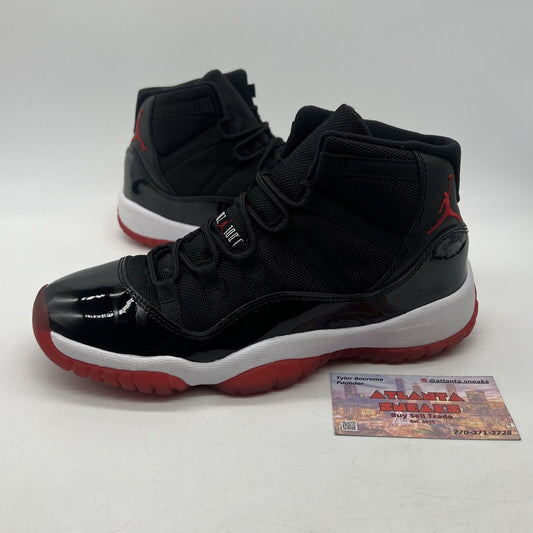 Size 5 - Jordan 11 Retro Bred 2019 (GS) Black Red White Leather  (378038-010)