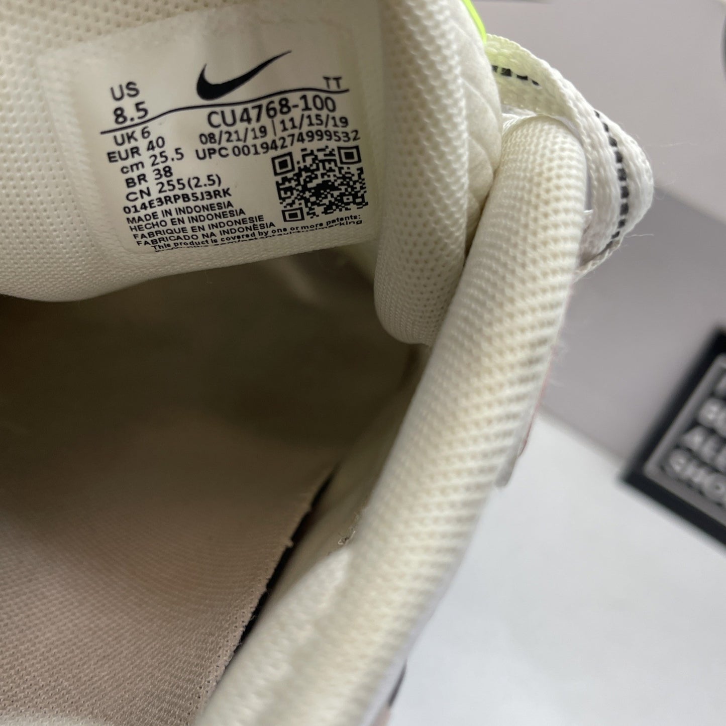 Size 8.5W - Nike Air Max 270 React White Ghost Green Suede Leather (CU4768-100)