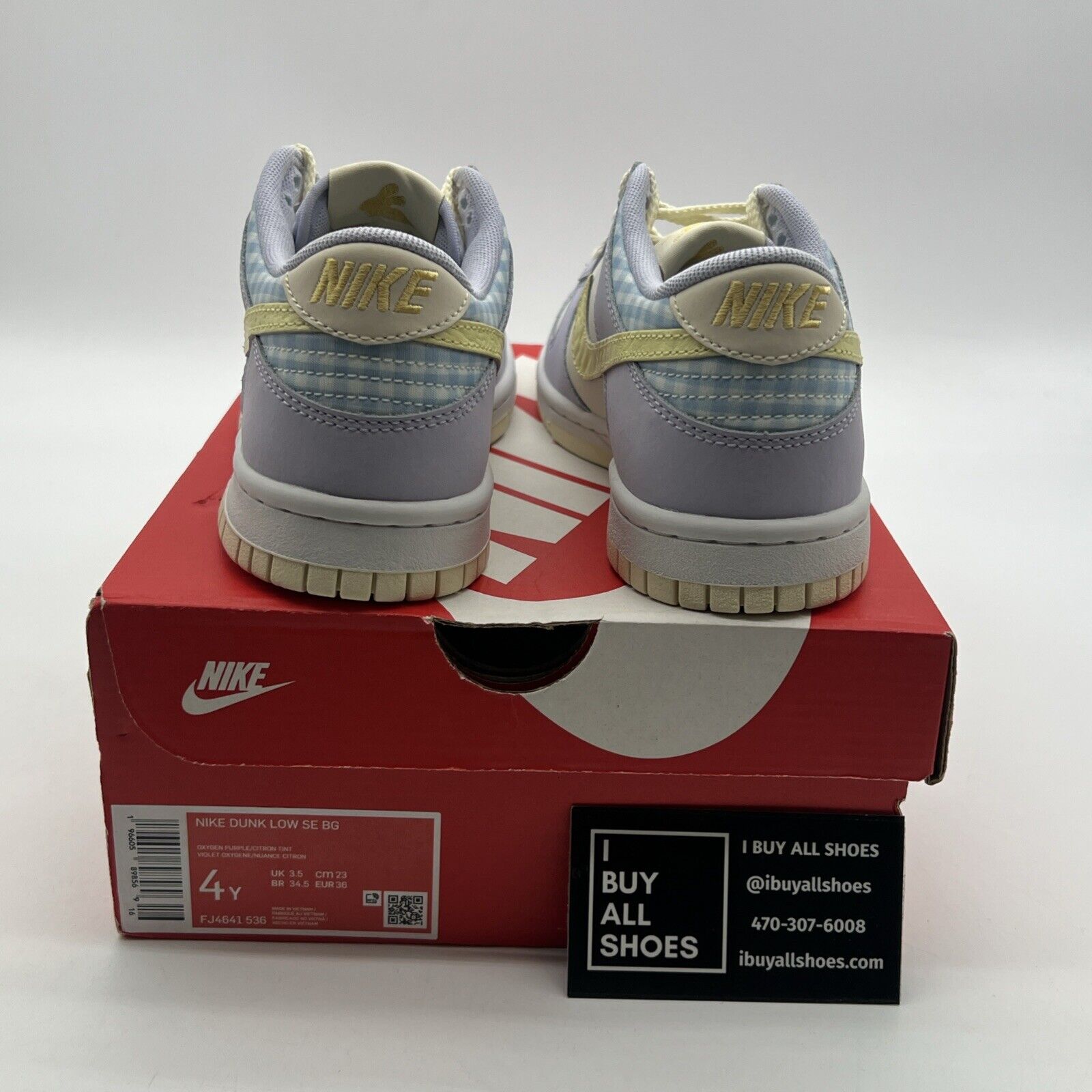 Size 4Y - Nike Dunk Low SE BG "Easter 2023" Oxygen Purple (FJ4641-536)