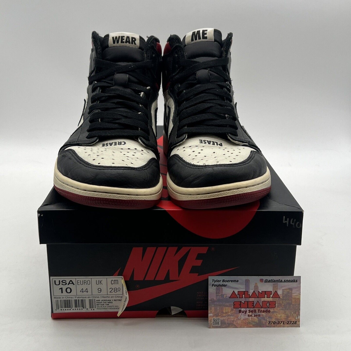 Size 10 - Air Jordan 1 Retro OG NRG High Not For Resale (861428-106)