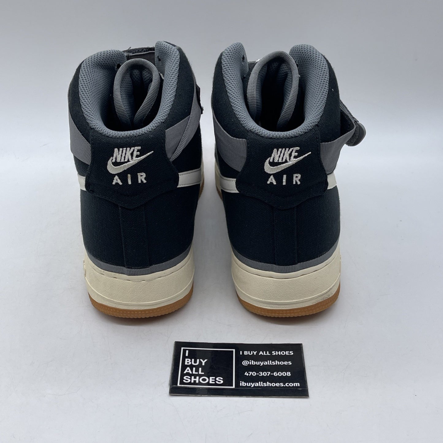 Size 11.5 - Nike Air Force 1 07 LV8 High Black Orange Gum (806403-004)