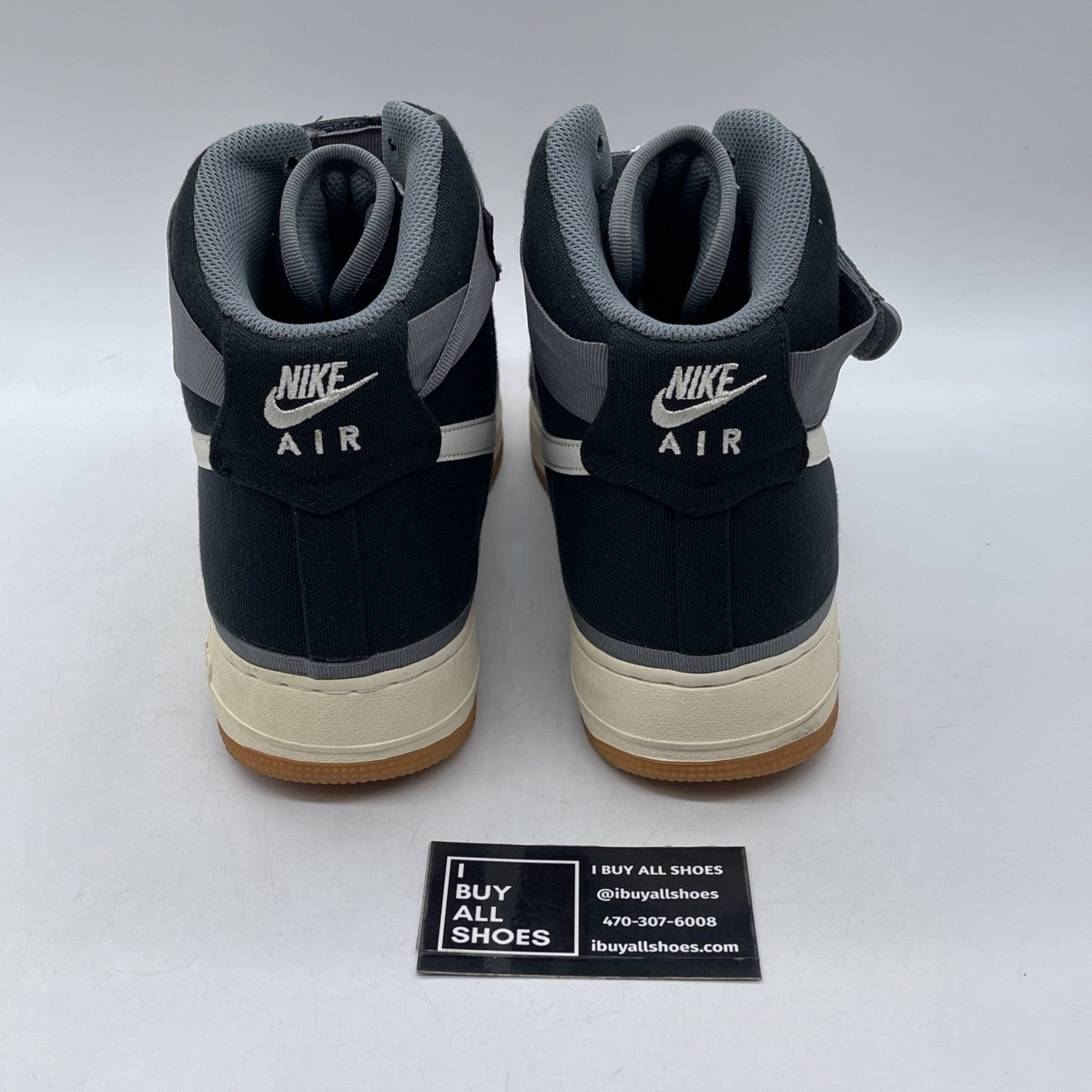 Size 11.5 - Nike Air Force 1 07 LV8 High Black Orange Gum (806403-004)