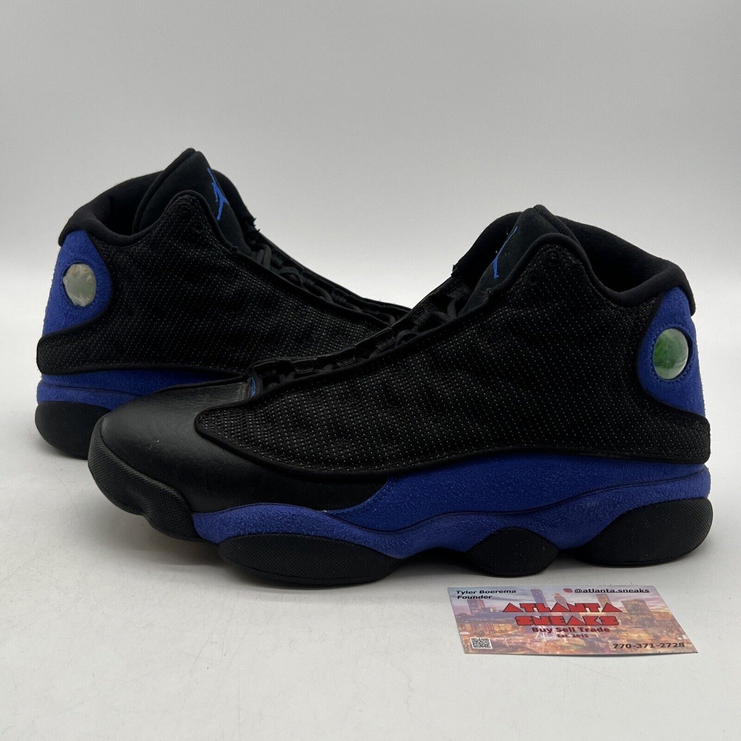 Size 9.5 - Jordan 13 Retro Hyper Royal 2020 Black Suede (414571-040)