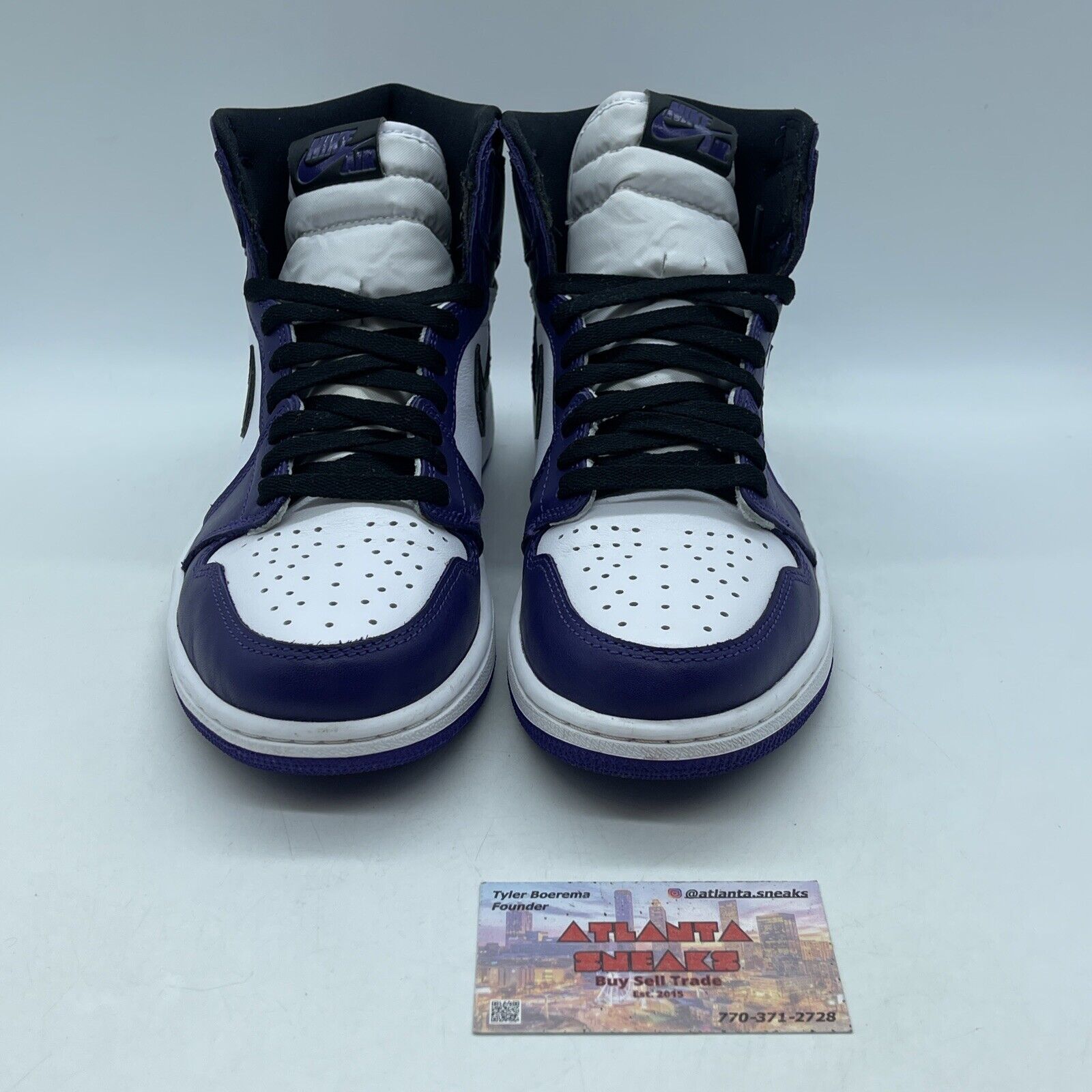 Size 8.5 - Jordan 1 Retro OG High Court Purple 2.0 Black White (555088-500)