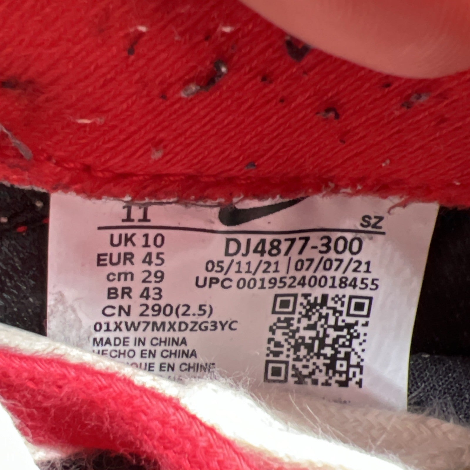 Size 11 - Nike sacai x Undercover x LDWaffle Midnight Spruce University Red