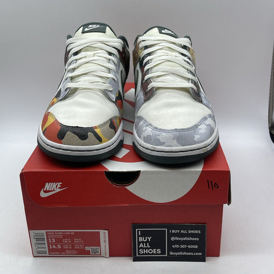 Size 13 - Nike Dunk SE Low Sail Multi-Camo (DH0957-100)