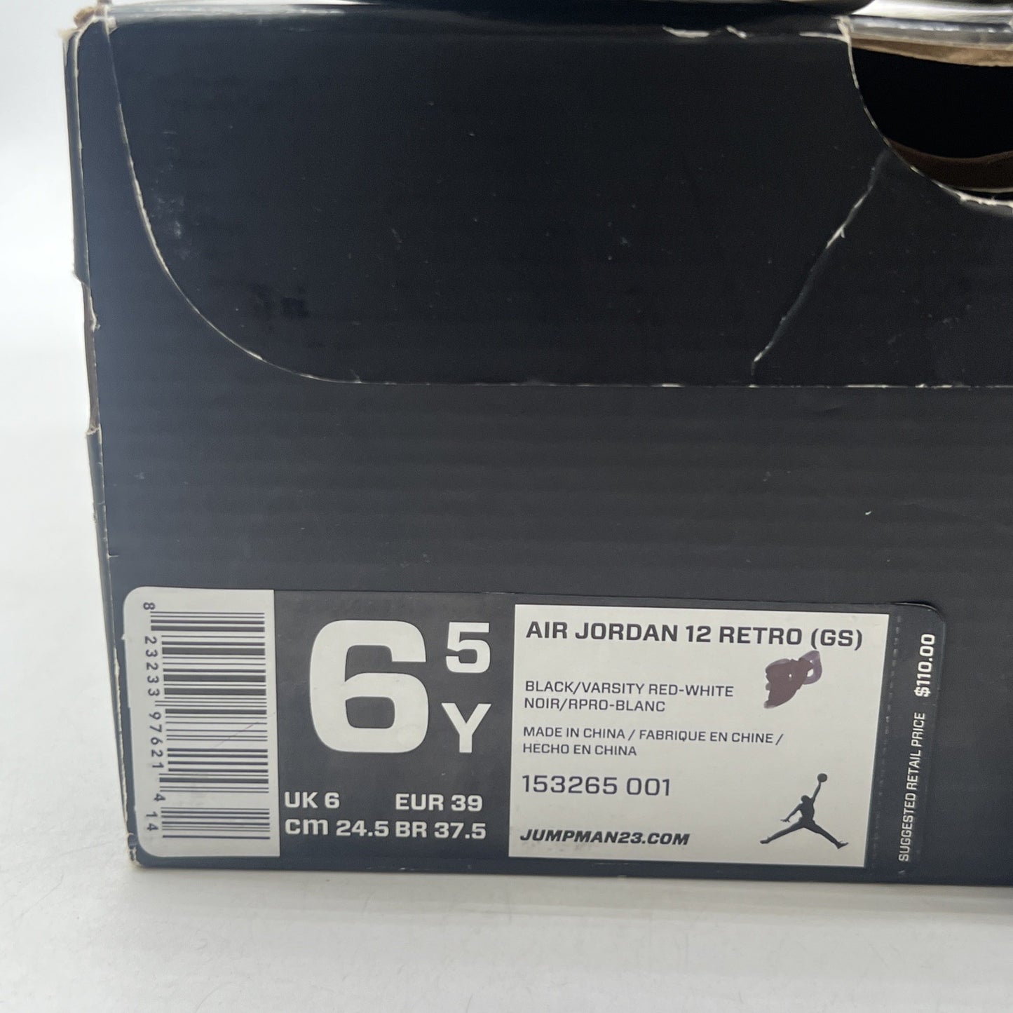Size 6.5Y - Air Jordan 12 Retro Playoffs (153265-001)