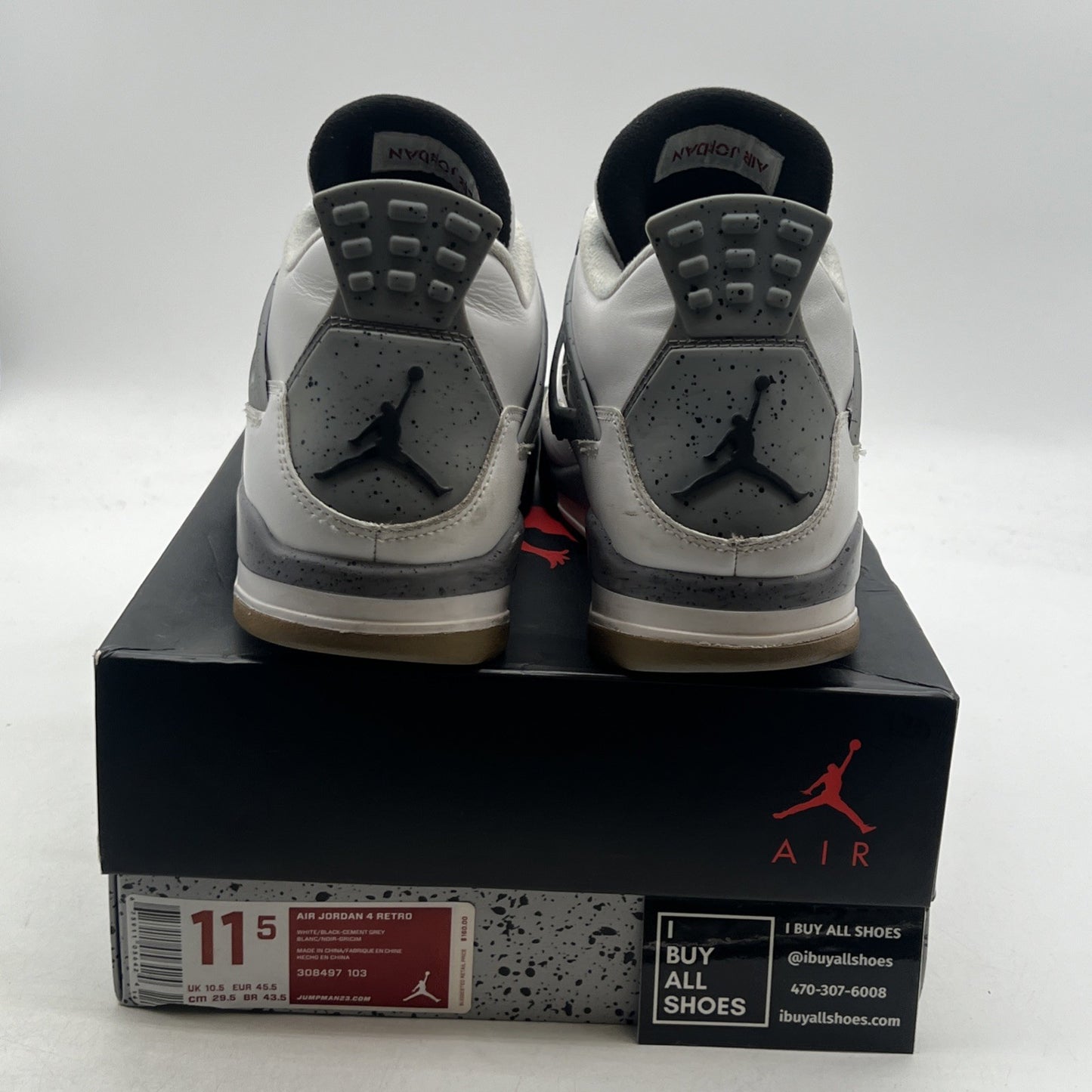 Size 11.5 - Air Jordan 4 Retro Cement 2012 (308497-103)
