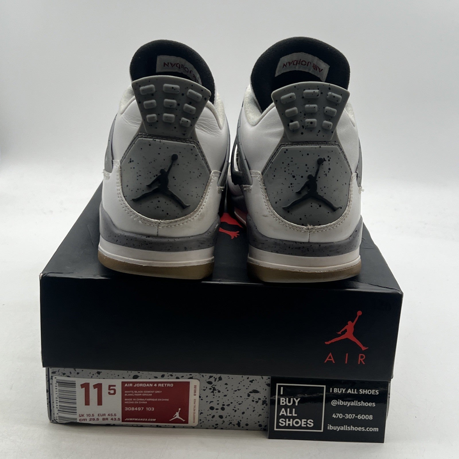 Size 11.5 - Air Jordan 4 Retro Cement 2012 (308497-103)