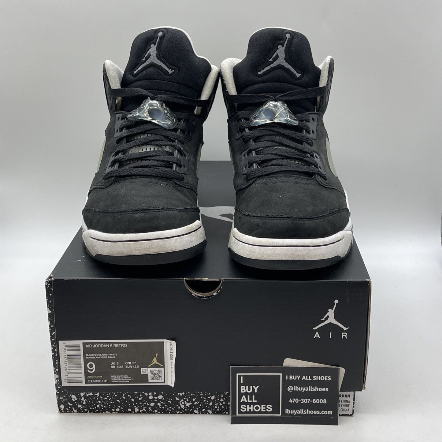 Size 9 - Jordan 5 Retro Mid Oreo Black White Suede (CT4838-011)