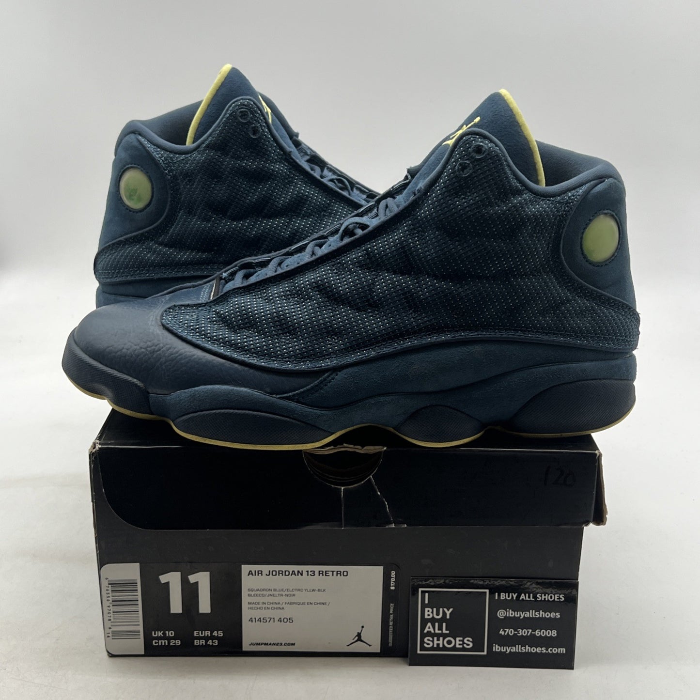 Size 11 - Air Jordan 13 Retro Squadron Blue (414571-405)