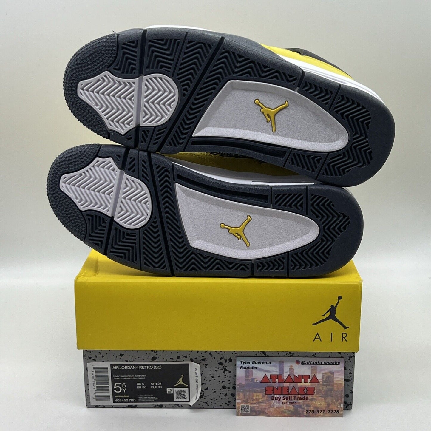 Size 5.5 - Jordan 4 Retro GS Tour Yellow 2021 - 408452700 Brand New Og All