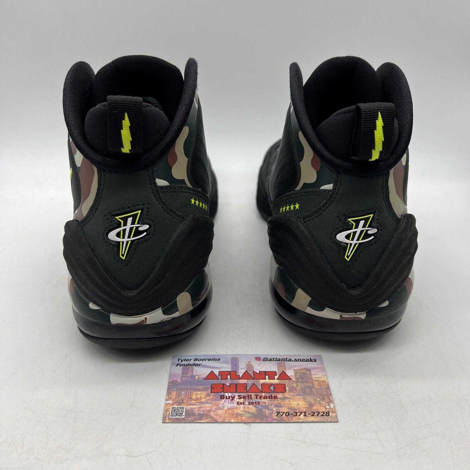 Size 11.5 - Nike Air Penny 5 Camo Camo Green Black Brown