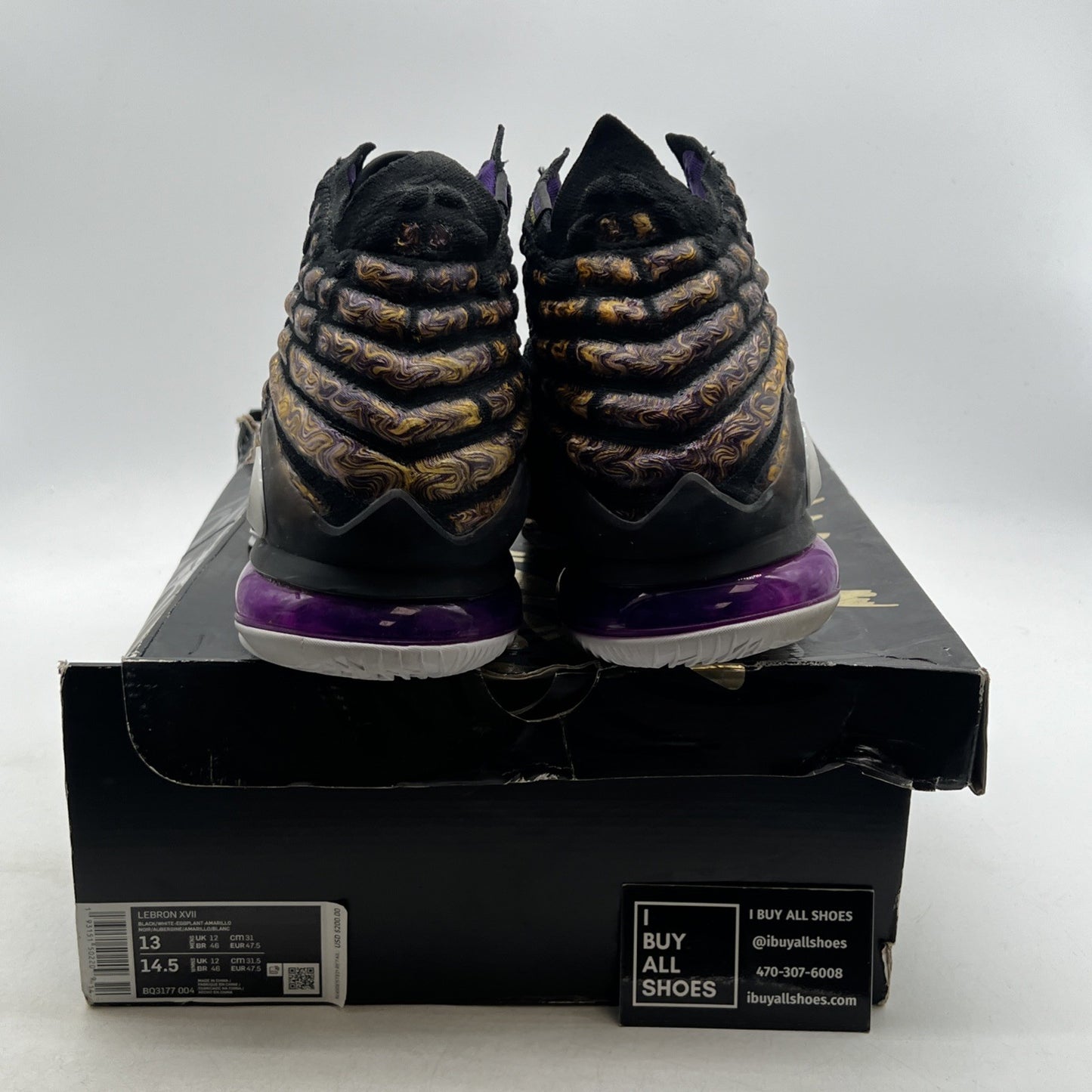 Size 13 - Nike LeBron 17 Lakers (BQ3177-004)