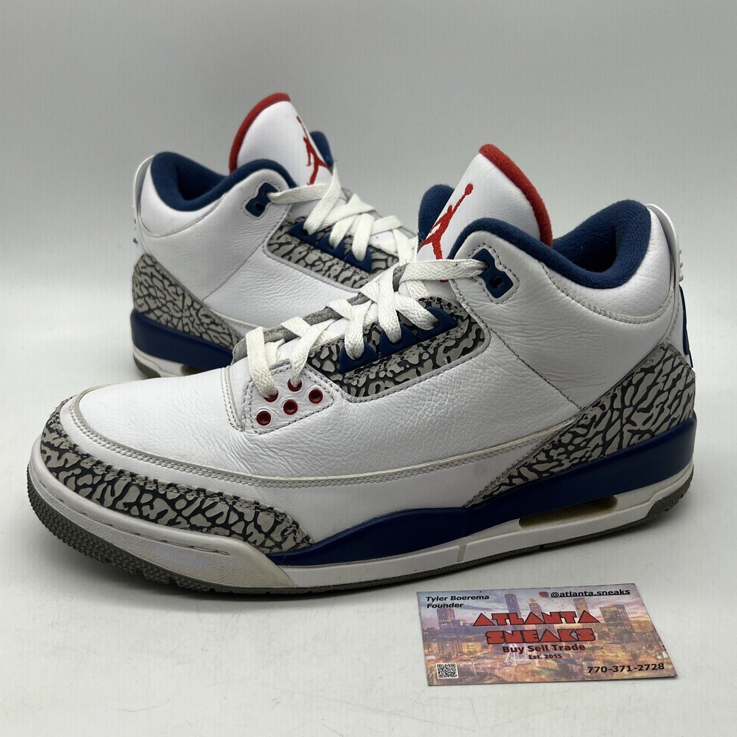 Size 11 - Jordan 3 Retro OG Mid True Blue White Grey (854262-106)