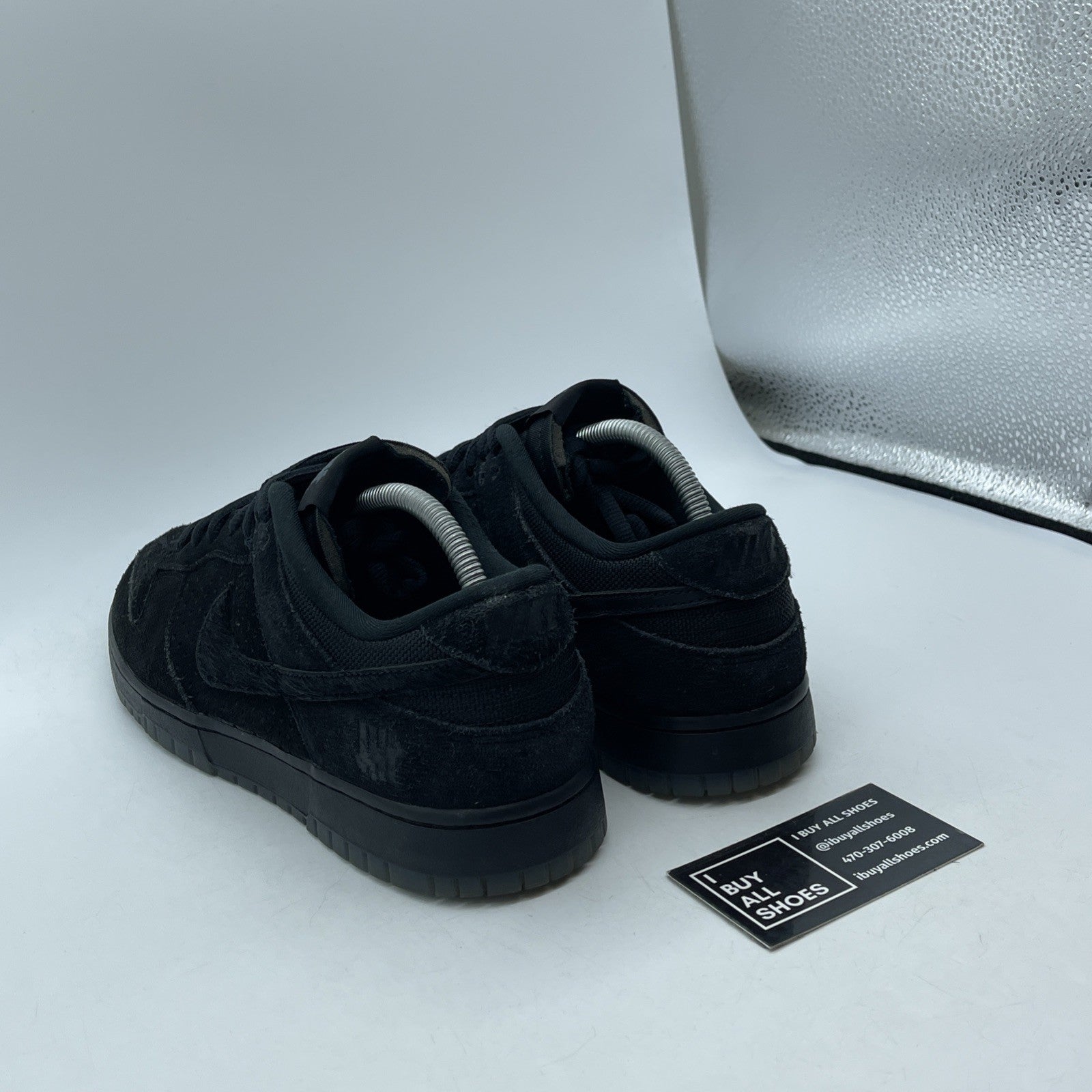 Size 9.5 - Nike Dunk Low x Undefeated Dunk Vs AF1 Black Suede (DO9329-001)