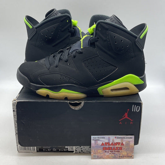 Size 8 - Jordan 6 Retro Electric Green Black Suede (CT8529-003)