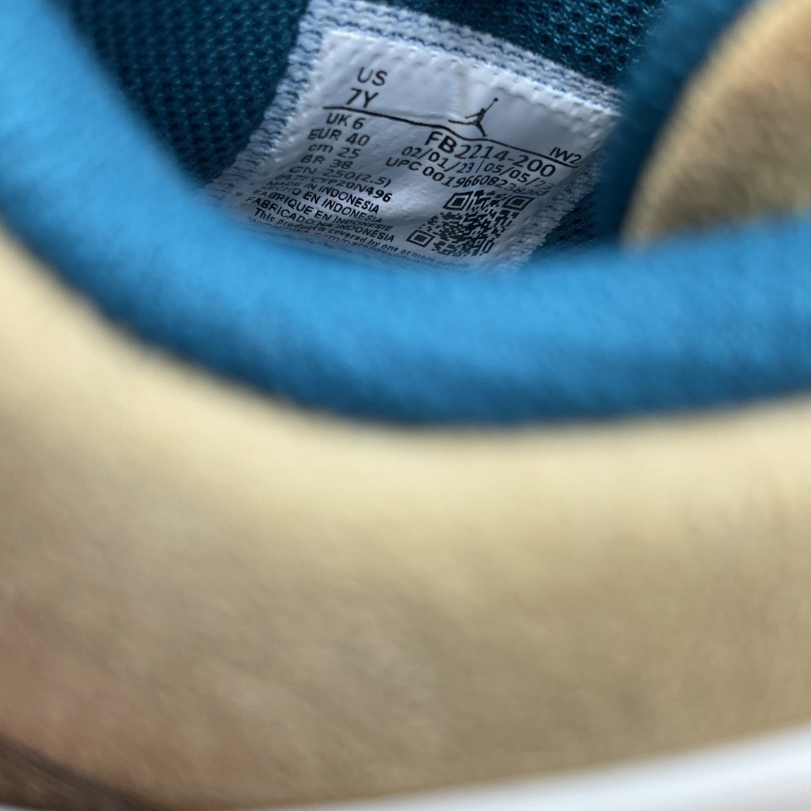 Size 7Y (GS) - Jordan 4 Retro Low Cacao Wow 2023 Brown Blue Suede (FB2214-200)