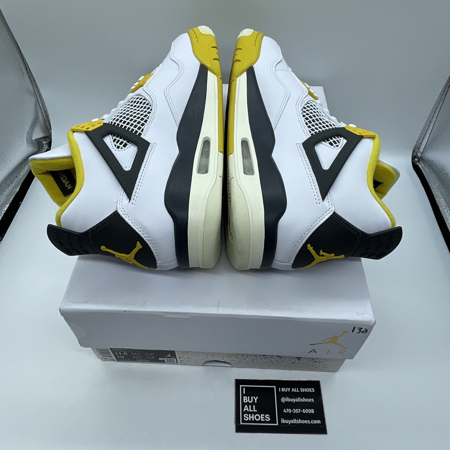 Size 11.5W - Air Jordan 4 Retro Vivid Sulfur (AQ9129-101h)