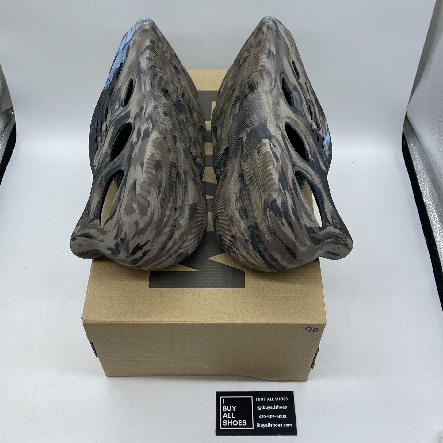 Size 13 - Yeezy Foam runner Mx Cinder Brown Black Blue (ID4126)