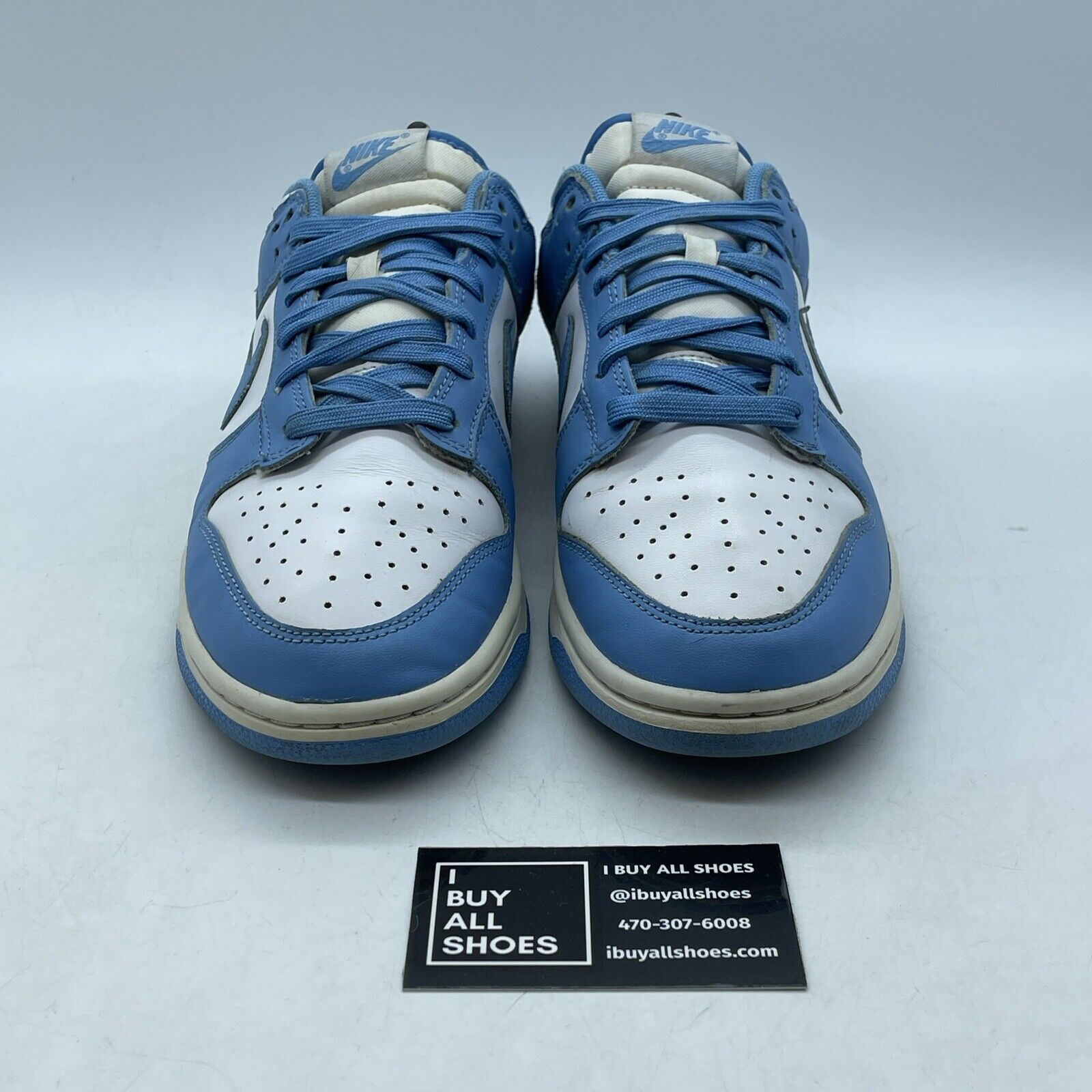 Size 9 - Nike Dunk Low University Blue White Suede Leather (DD1391-102)