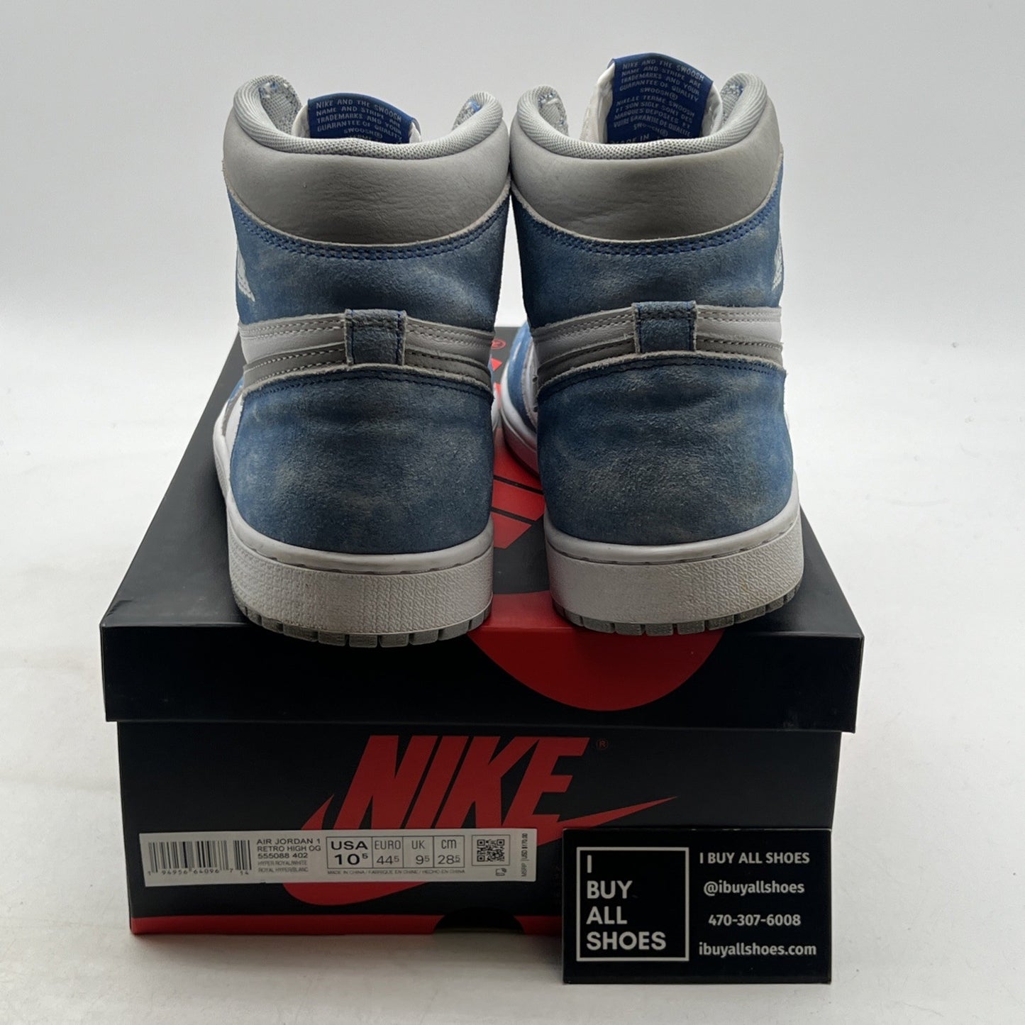 Size 10.5 - Air Jordan 1 Retro OG High Hyper Royal (555088-402)