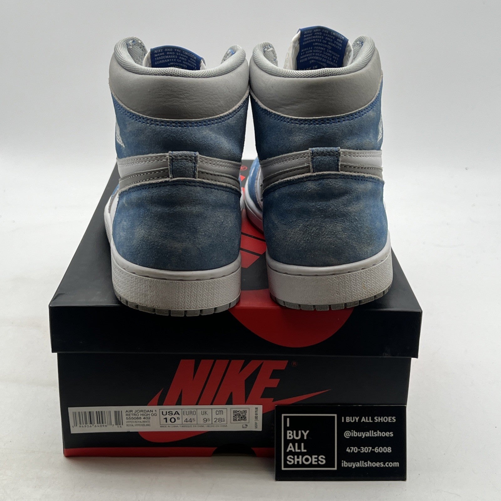 Size 10.5 - Air Jordan 1 Retro OG High Hyper Royal (555088-402)