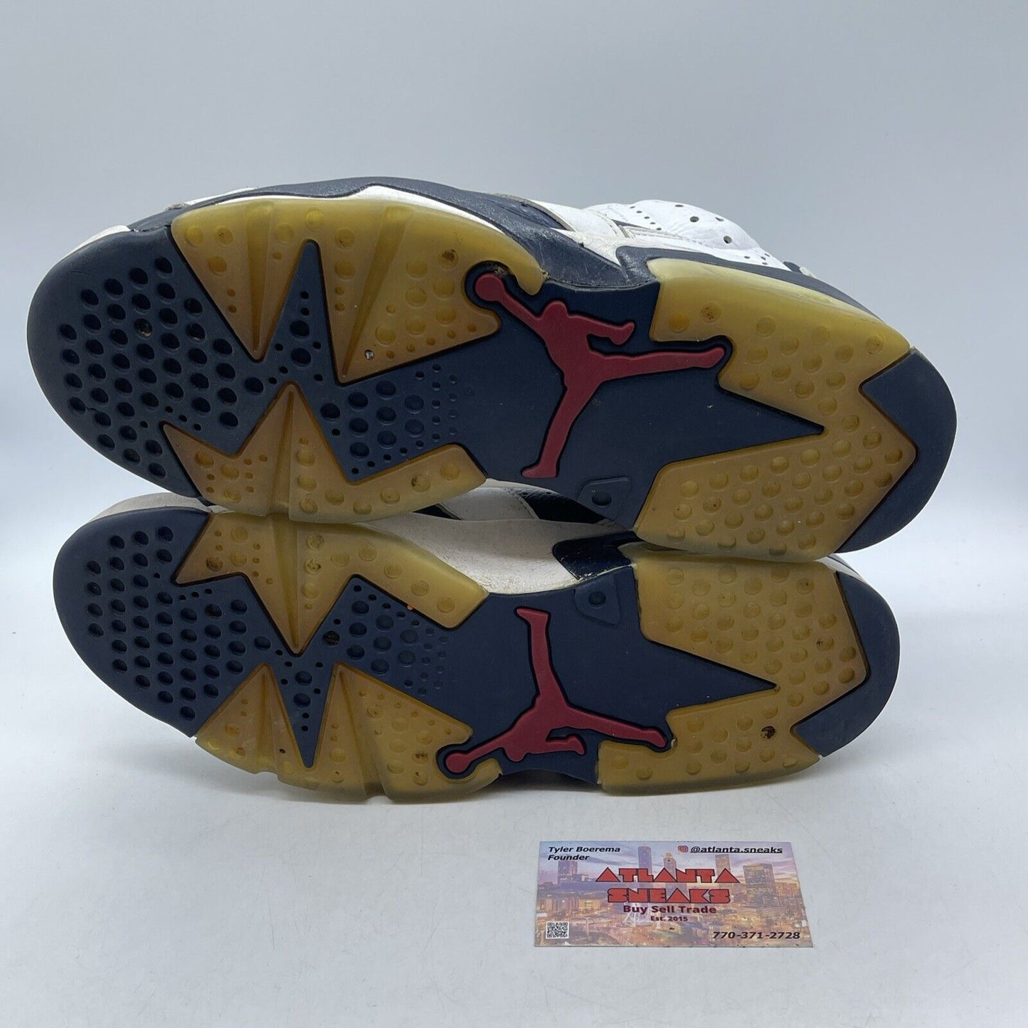 Size 11.5 - Air Jordan 6 Retro 2012 Olympic White Blue Red Leather (384664-130)